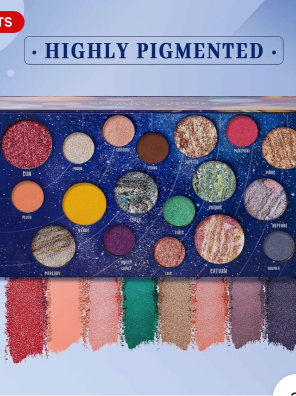 Highly Pigmented Galaxy Eyeshadow Palette - Multicolor